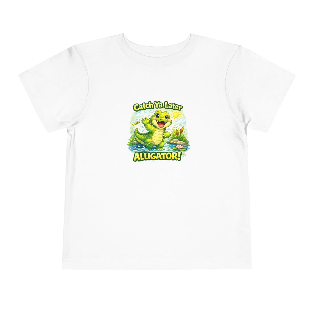 Toddler Tee - "Catch Ya Later Alligator" Cute Cartoon Alligator Kids Shirt