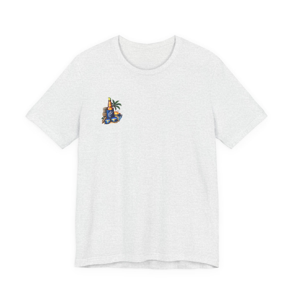 Dockside Sunset Tee — Tropical Marina Graphic T-Shirt