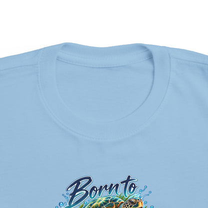 Toddler Tee - "Born to Make Waves" Surf Graphic Kids Shirt