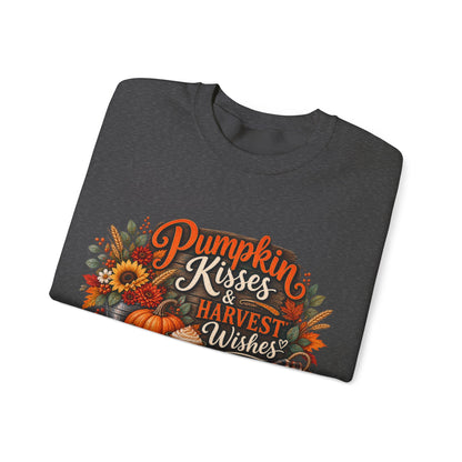 Pumpkin Kisses & Harvest Wishes Crewneck Sweatshirt