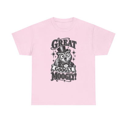 T-Shirt — Vintage Owl 'Great Googly Moogly!' Graphic Tee