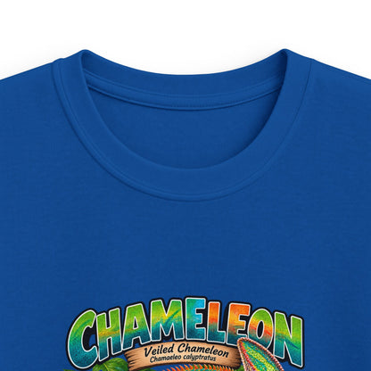 Kids Chameleon T‑Shirt — Colorful Tropical Reptile Graphic Tee