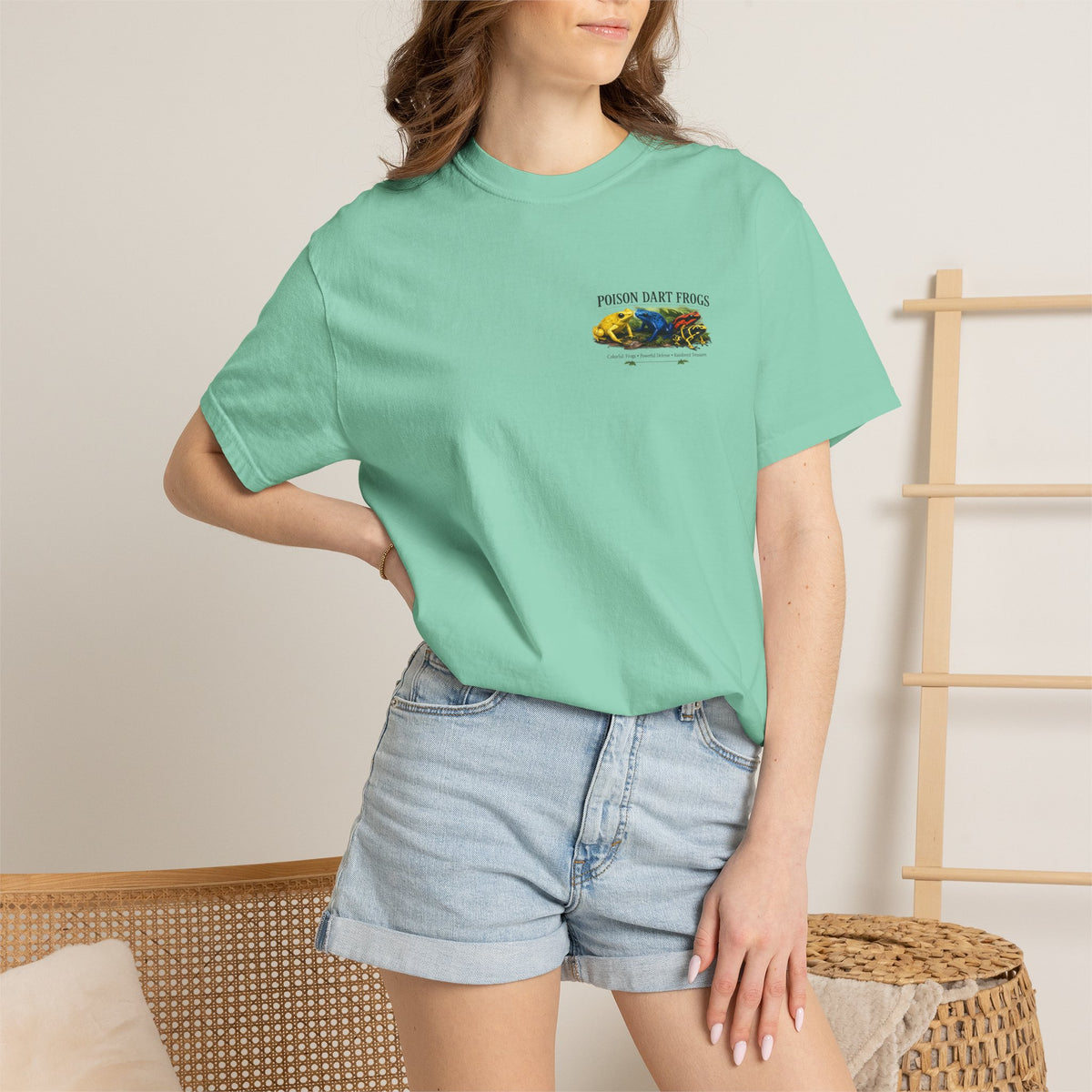 Poison Dart Frogs T-shirt | Colorful Frog Illustration, Amphibian Species Chart