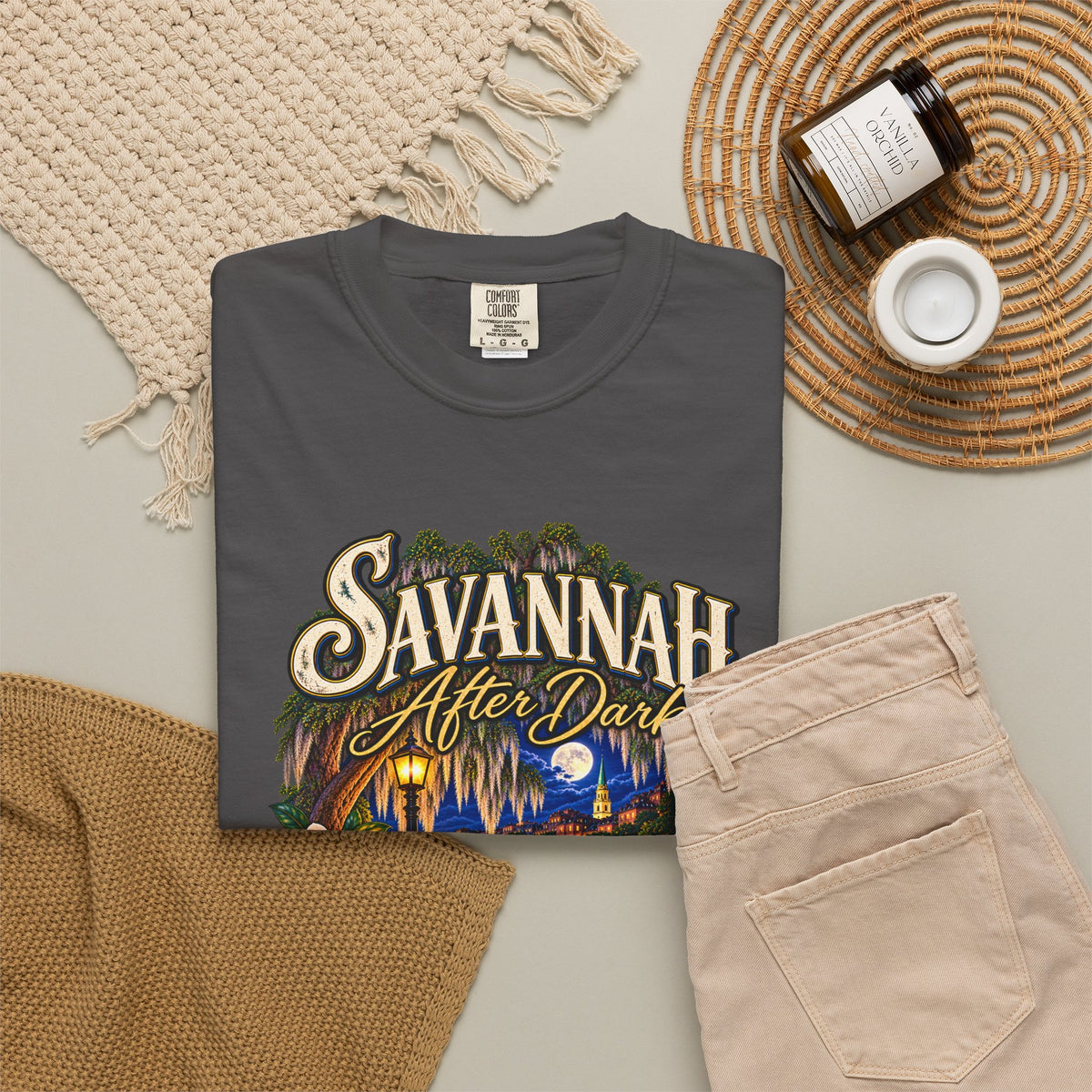 Savannah After Dark T-Shirt — Nightscape Souvenir Tee