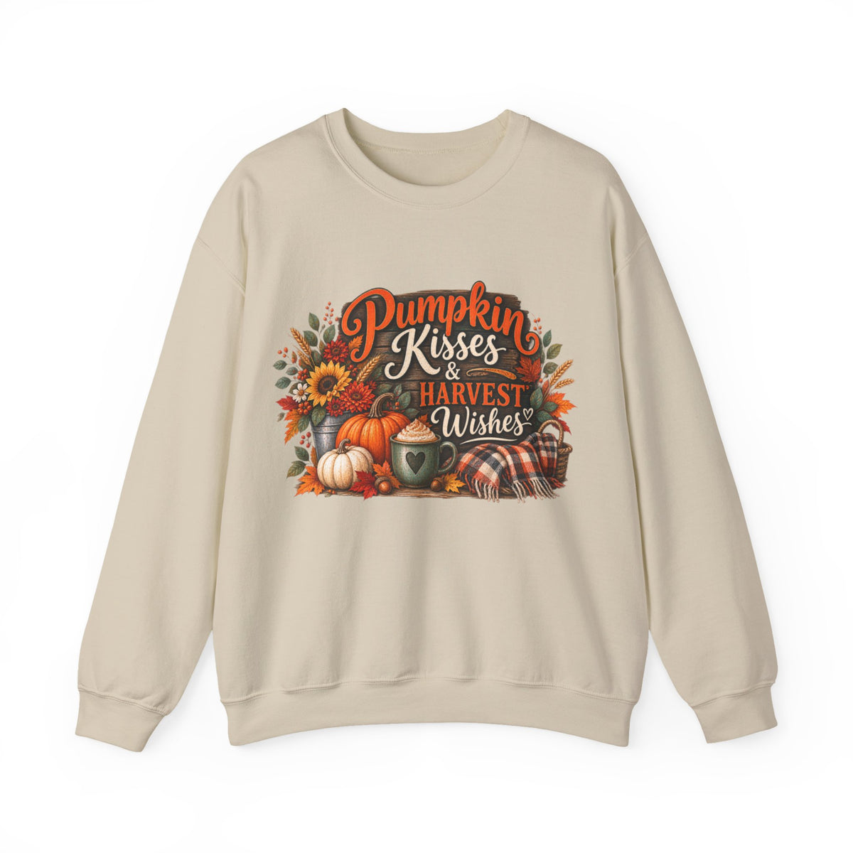 Pumpkin Kisses & Harvest Wishes Crewneck Sweatshirt