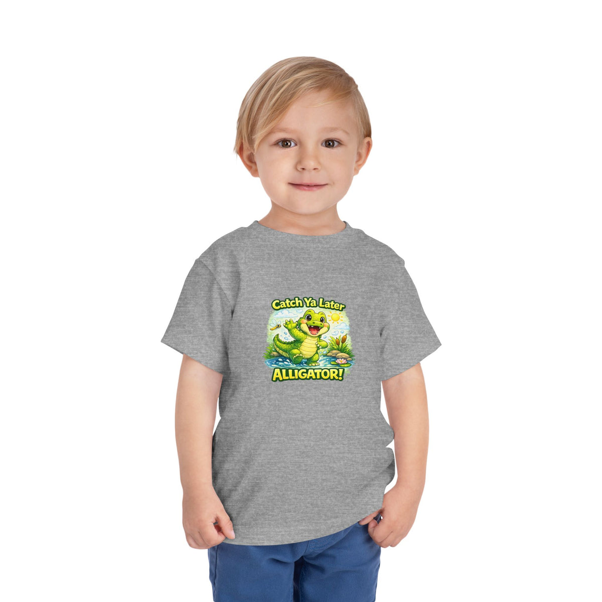 Toddler Tee - "Catch Ya Later Alligator" Cute Cartoon Alligator Kids Shirt