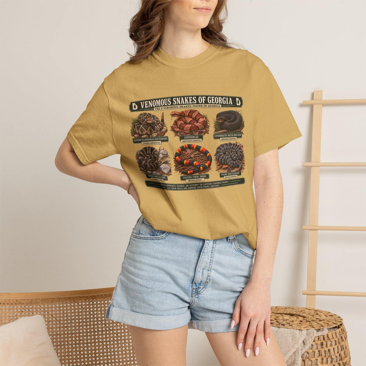 Venomous Snakes of Georgia T-shirt | Snake Identification Chart
