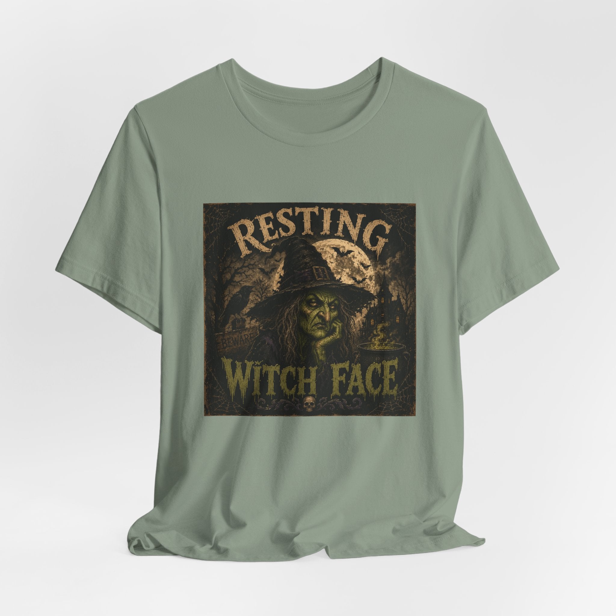 Resting Witch Face T-Shirt | Witch Illustration, Halloween Tee