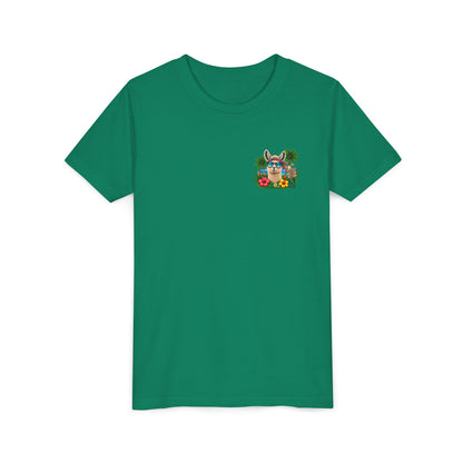 Youth Tee — Tropical Llama Sunglasses Summer Graphic