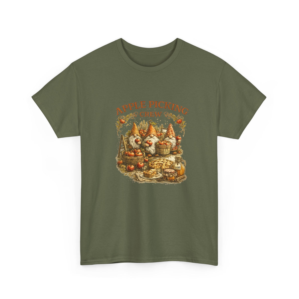 Apple Picking Crew T-Shirt — Vintage Fall Orchard Graphic Tee