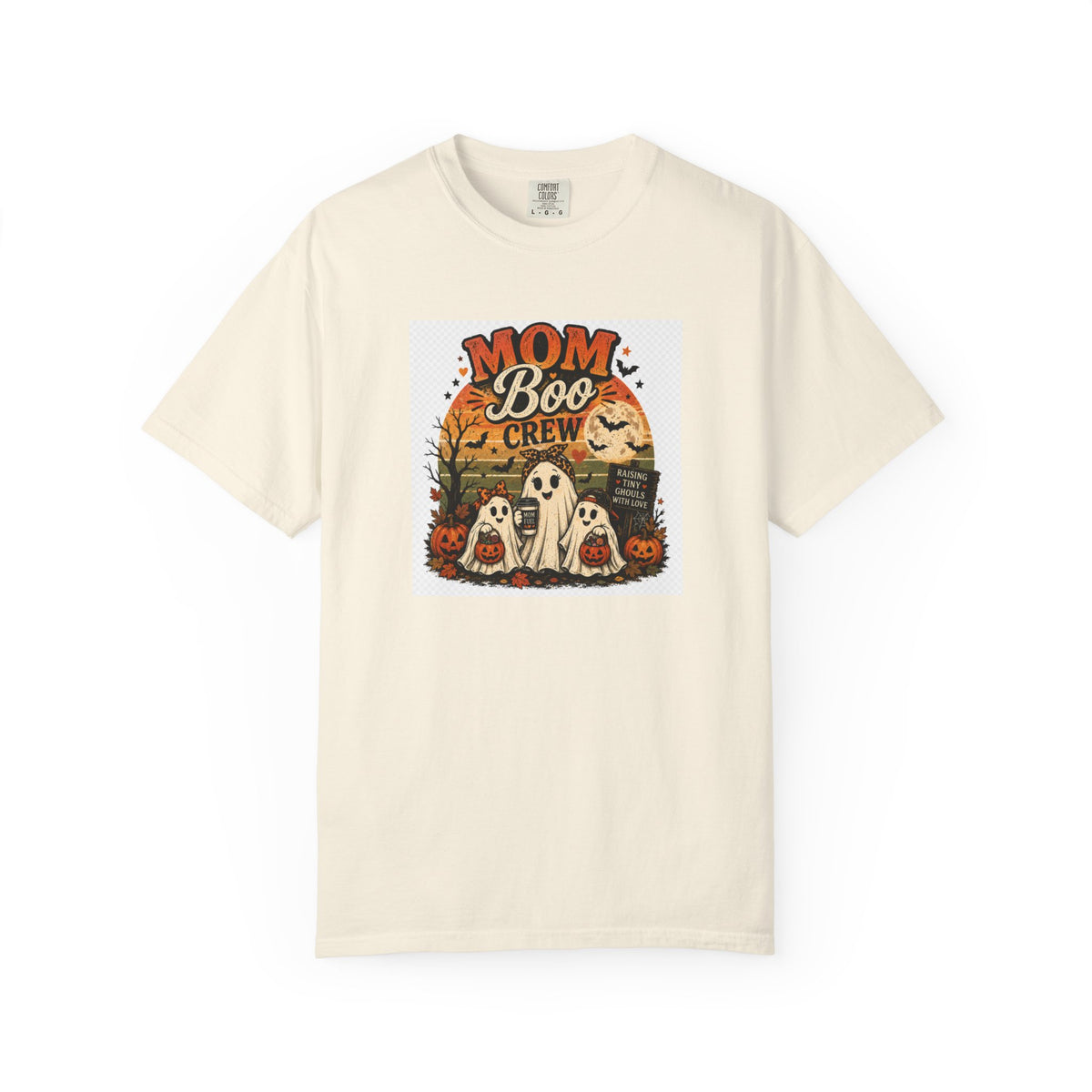 Mom Boo Crew Halloween T-Shirt — Cute Vintage Ghosts & Pumpkins Tee