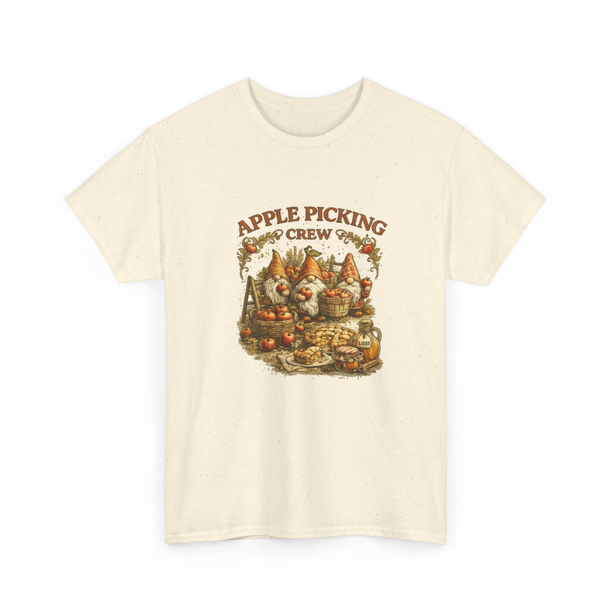 Apple Picking Crew T-Shirt — Vintage Fall Orchard Graphic Tee