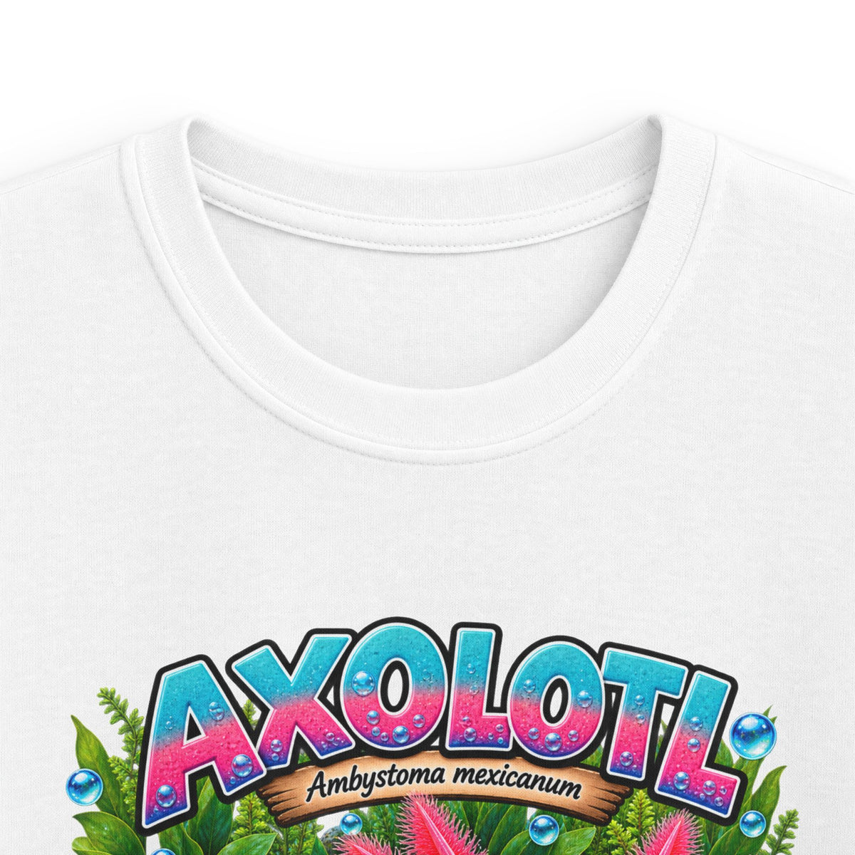 Kids Axolotl Tee — Cute Pink Axolotl Graphic Shirt for Children