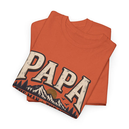 Papa T-Shirt — "Papa The Man The Myth The Legend" Vintage Dad Tee
