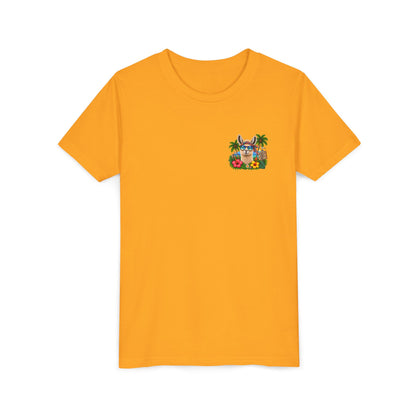 Youth Tee — Tropical Llama Sunglasses Summer Graphic