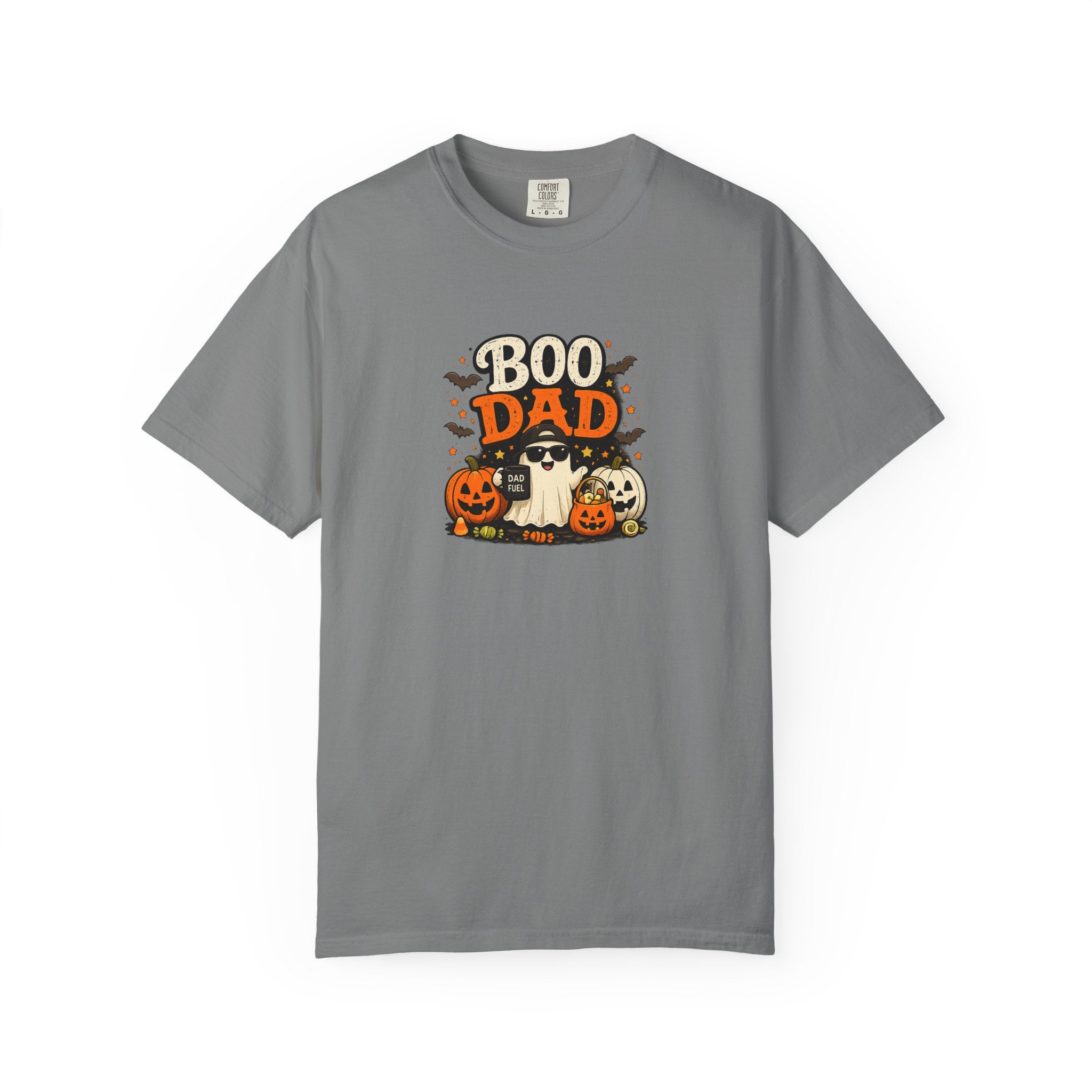 Boo Dad T-Shirt — Halloween Ghost & Pumpkins Dad Tee