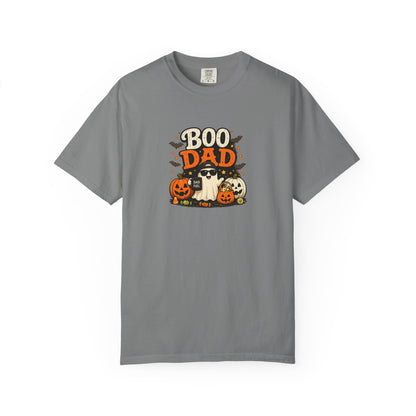 Boo Dad T-Shirt — Halloween Ghost & Pumpkins Dad Tee