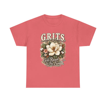 Grits Magnolia Tee — "Girls Raised in the South" Southern Floral Shirt