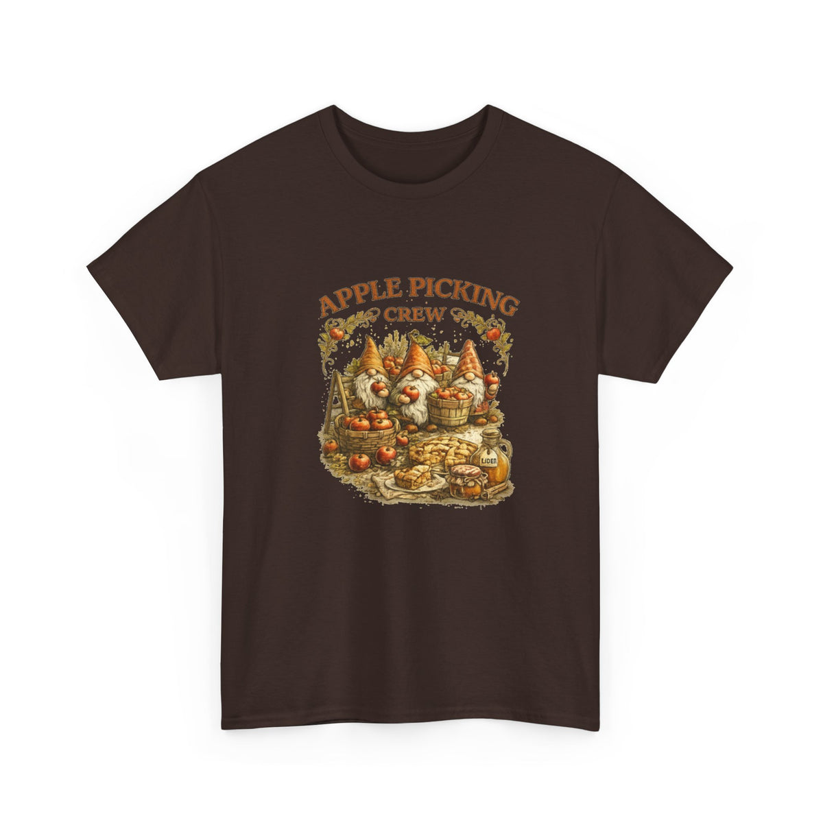 Apple Picking Crew T-Shirt — Vintage Fall Orchard Graphic Tee