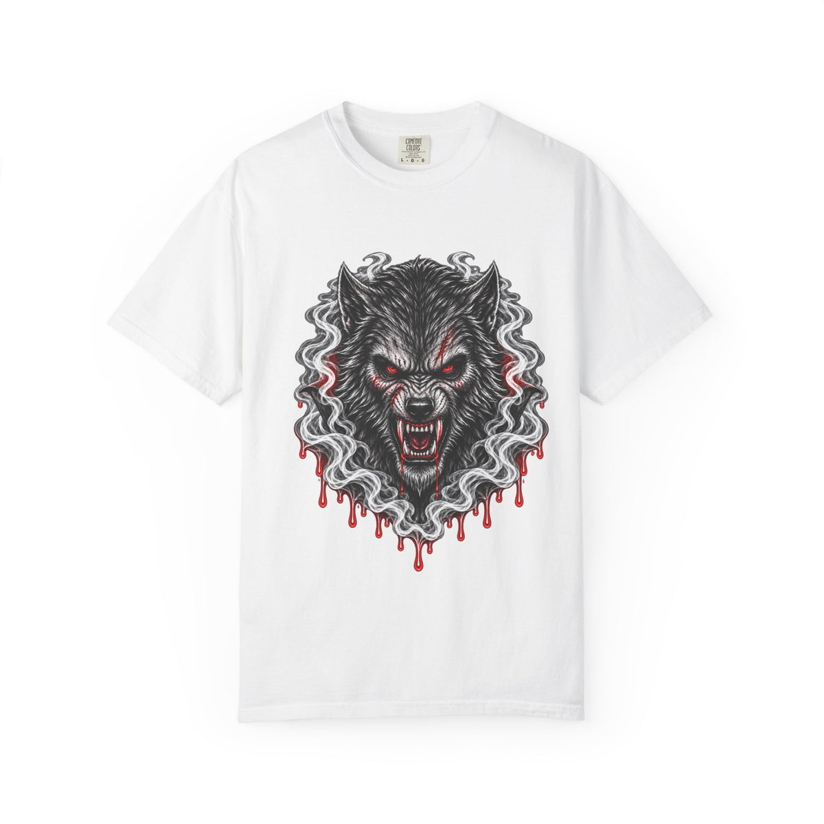 Wolf Head Graphic T-Shirt — Bloody Howl Horror Tee
