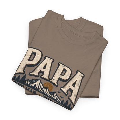 Papa T-Shirt — "Papa The Man The Myth The Legend" Vintage Dad Tee