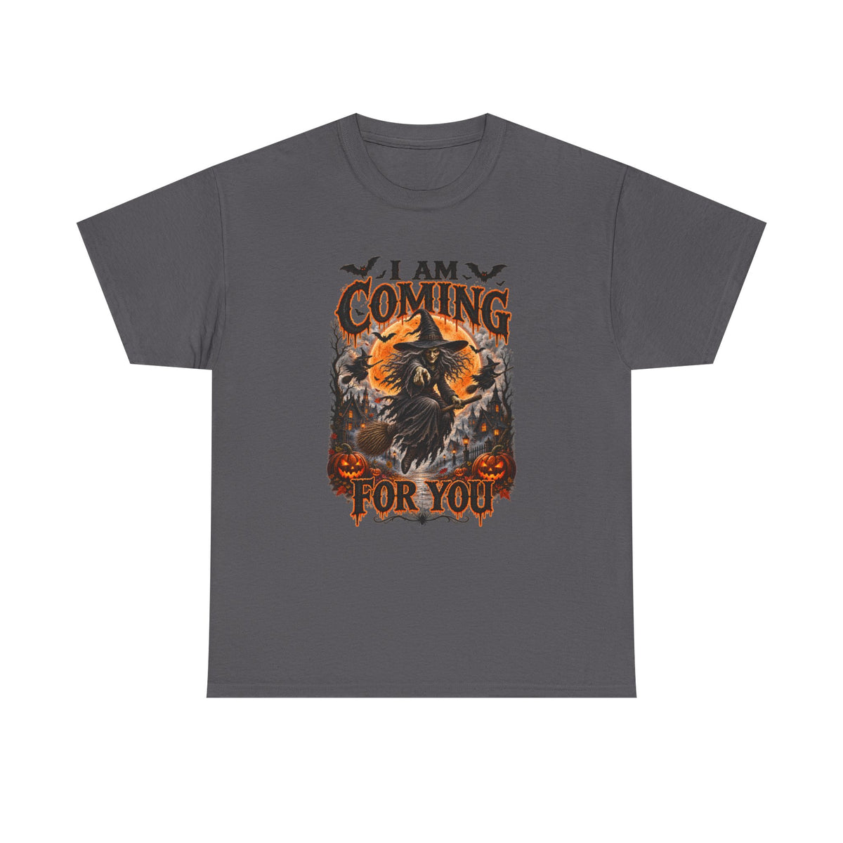 I Am Coming For You Halloween Tee — Spooky Raven Pumpkin Graphic T-Shirt
