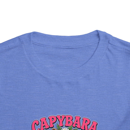 Capybara Good Vibes Toddler Tee - Cute Tropical Animal Shirt