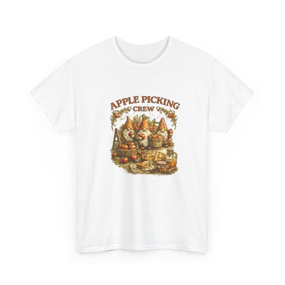 Apple Picking Crew T-Shirt — Vintage Fall Orchard Graphic Tee