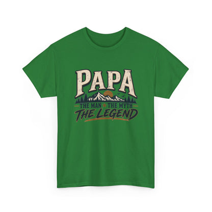 Papa T-Shirt — "Papa The Man The Myth The Legend" Vintage Dad Tee