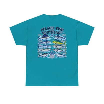 Pelagic Fish of the Southeast T-Shirt — Chart Graphic Fishing Tee