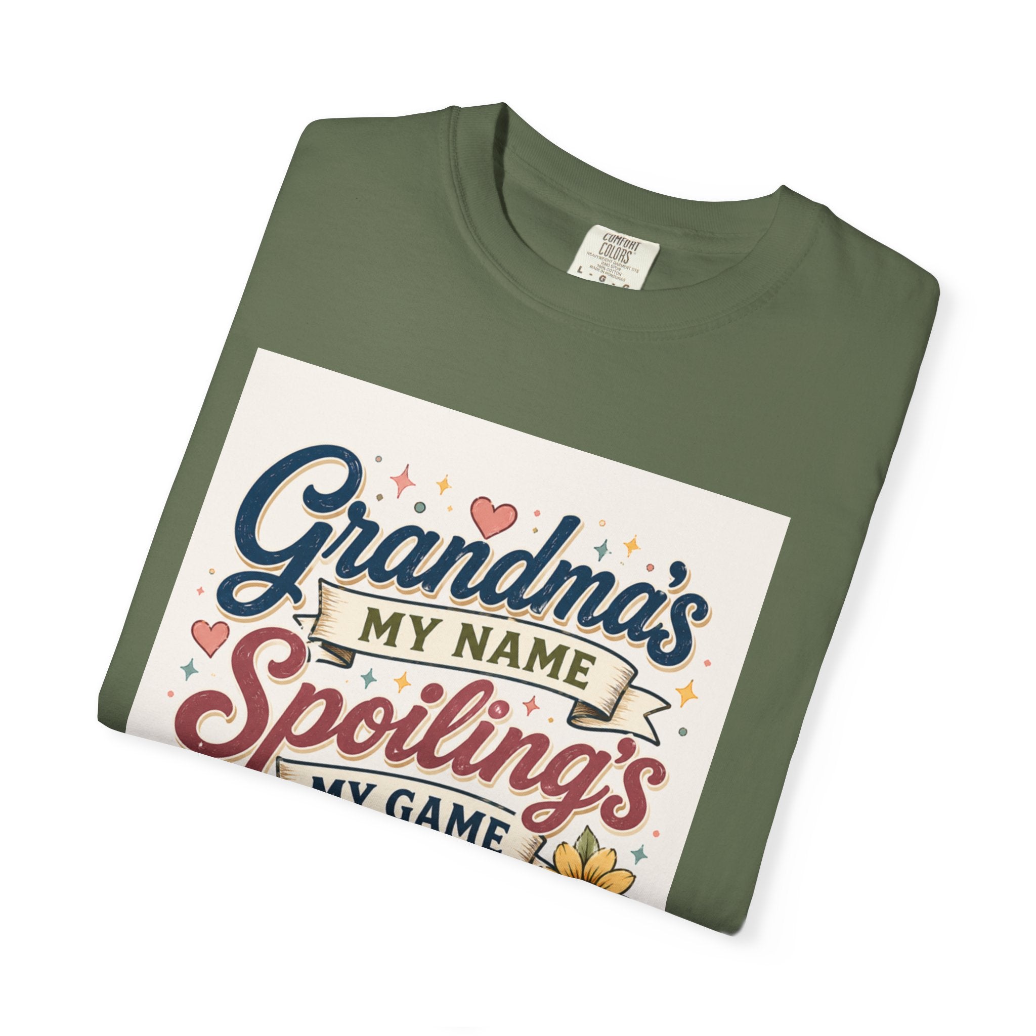 Grandma's My Name Spoiling's My Game T-Shirt | Floral Retro Design