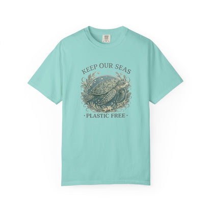Keep Our Seas Plastic Free Sea Turtle T-Shirt