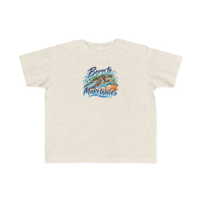Toddler Tee - "Born to Make Waves" Surf Graphic Kids Shirt