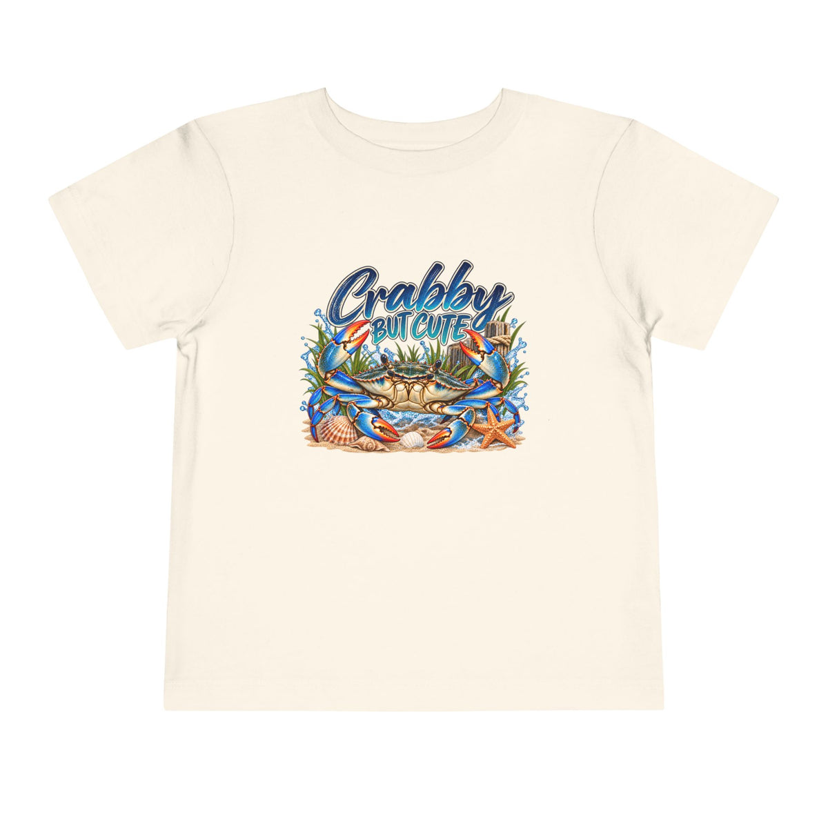 Crabby But Cute Toddler Tee – Cute Beach Crab Graphic Shirt for Kids