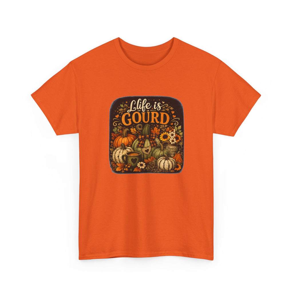 Life Is Gourd Fall T-Shirt — Pumpkin Harvest Thanksgiving Tee