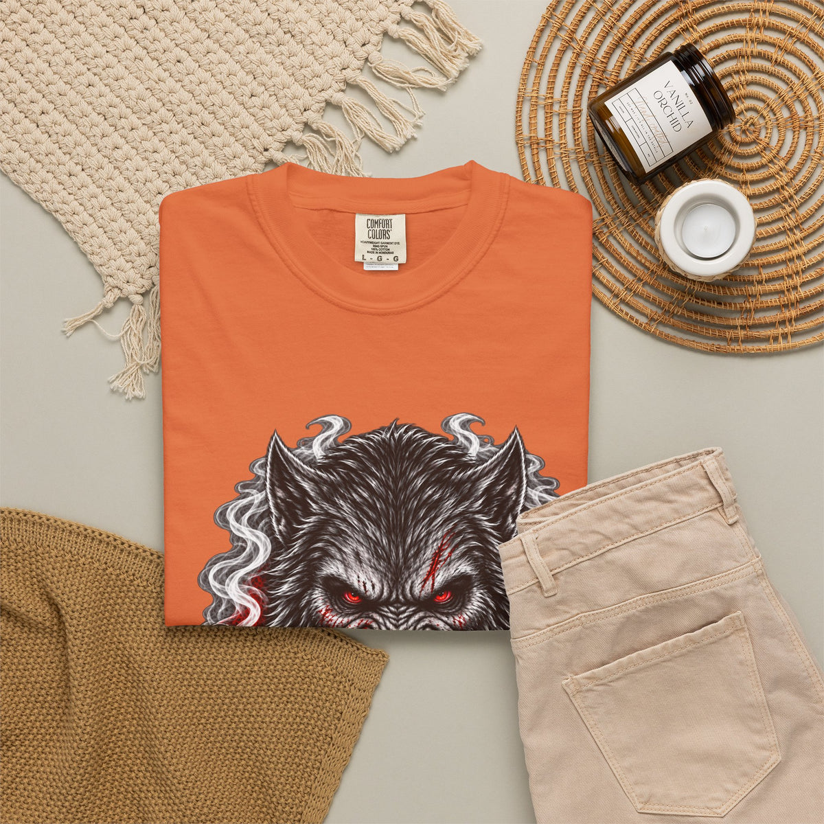 Wolf Head Graphic T-Shirt — Bloody Howl Horror Tee