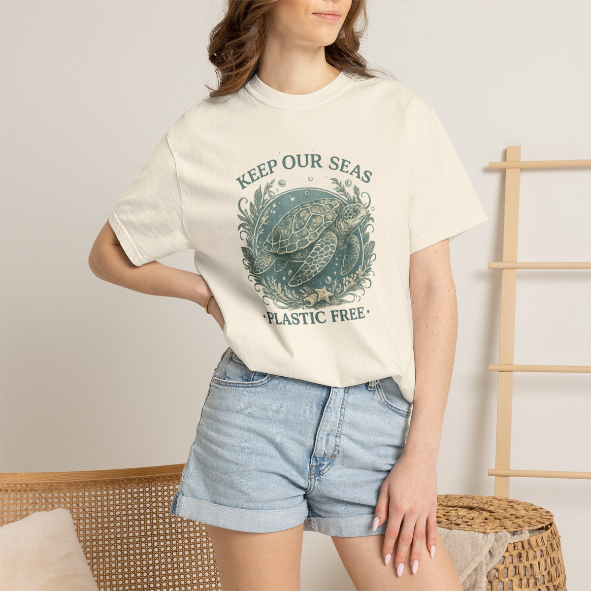 Keep Our Seas Plastic Free Sea Turtle T-Shirt