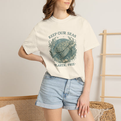 Keep Our Seas Plastic Free Sea Turtle T-Shirt
