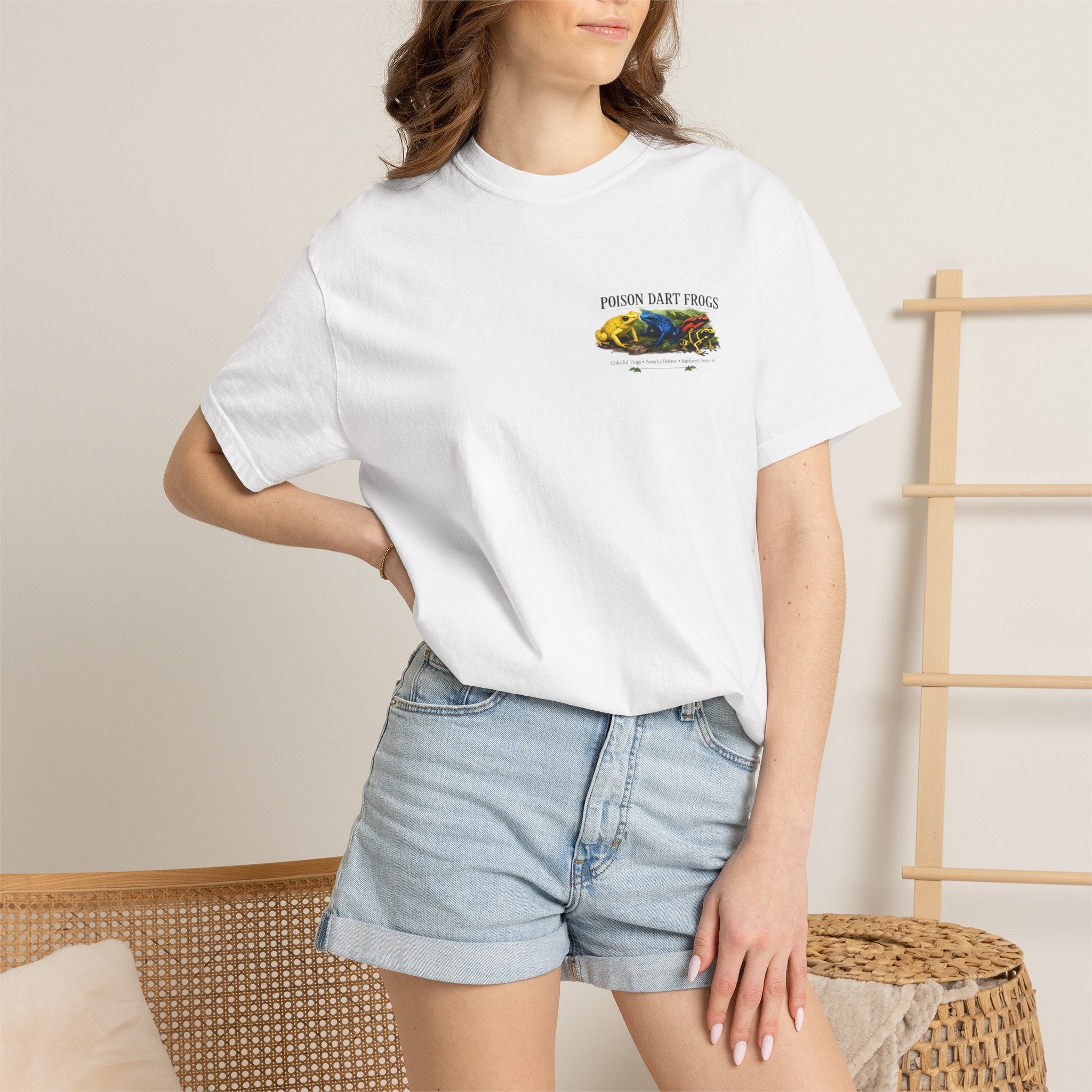 Poison Dart Frogs T-shirt | Colorful Frog Illustration, Amphibian Species Chart