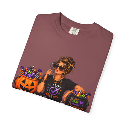 Mom Candy Inspector T-Shirt — Funny Halloween Trick-or-Treat Mom Tee