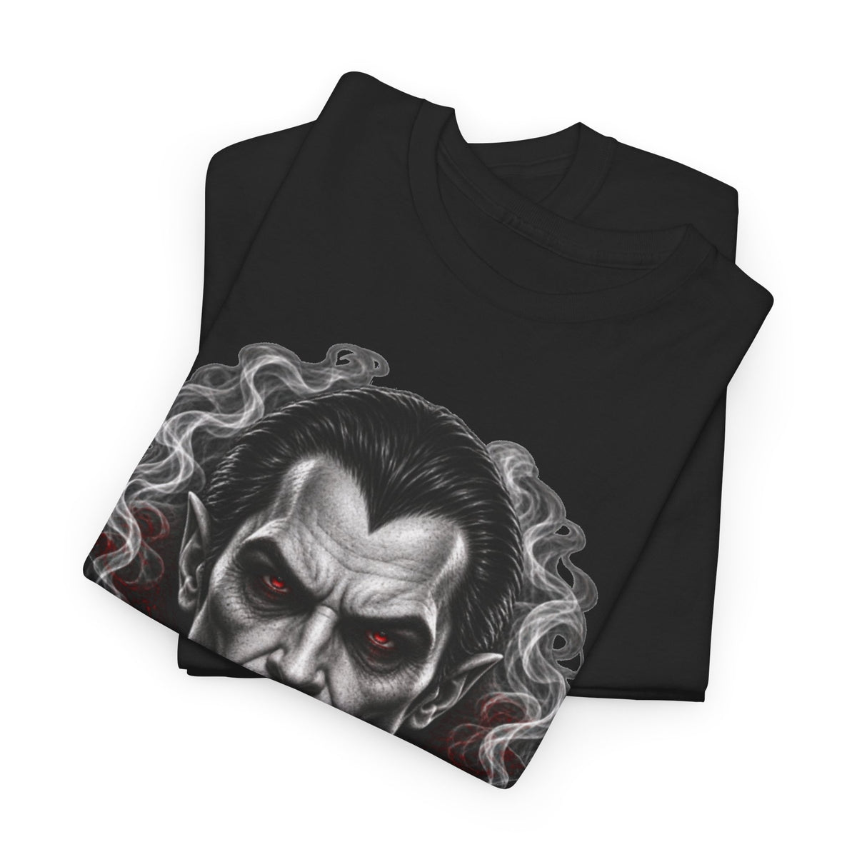 Vampire Face Graphic Tee — Gothic Horror Dracula T-Shirt