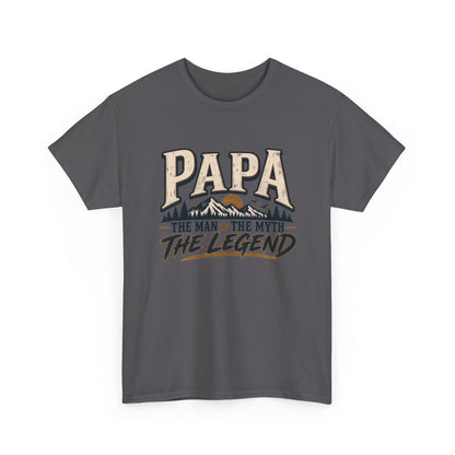 Papa T-Shirt — "Papa The Man The Myth The Legend" Vintage Dad Tee