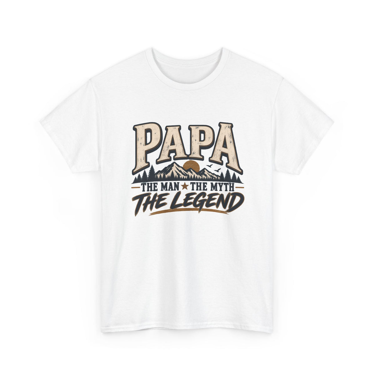 Papa T-Shirt — "Papa The Man The Myth The Legend" Vintage Dad Tee
