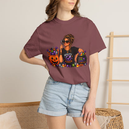 Mom Candy Inspector T-Shirt — Funny Halloween Trick-or-Treat Mom Tee