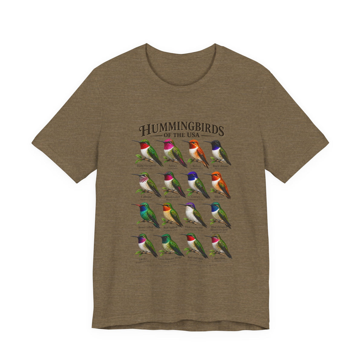 Hummingbirds of the USA Tee — Illustrated Guide T-Shirt