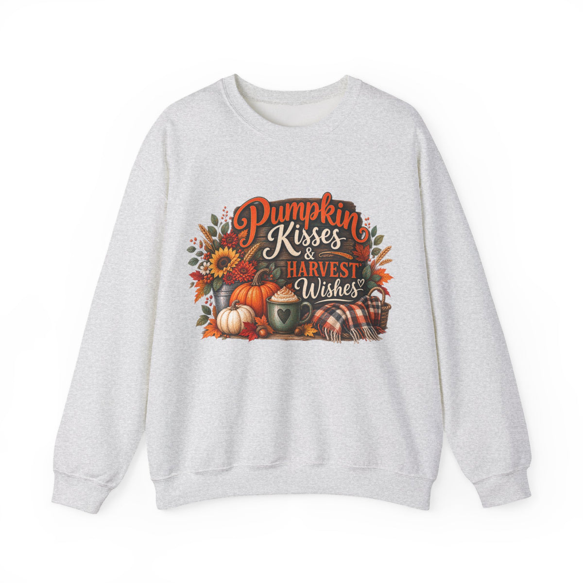 Pumpkin Kisses & Harvest Wishes Crewneck Sweatshirt