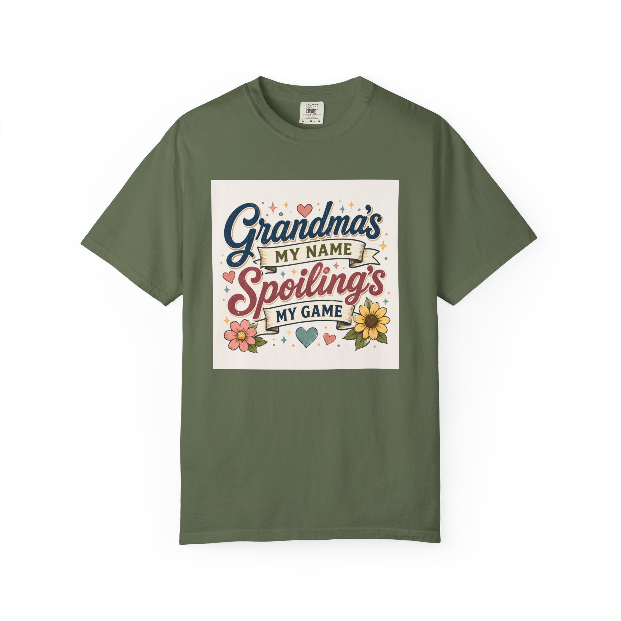Grandma's My Name Spoiling's My Game T-Shirt | Floral Retro Design