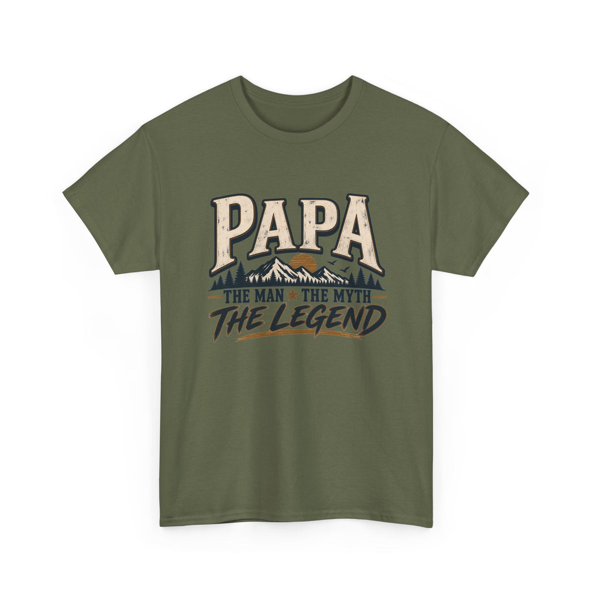 Papa T-Shirt — "Papa The Man The Myth The Legend" Vintage Dad Tee