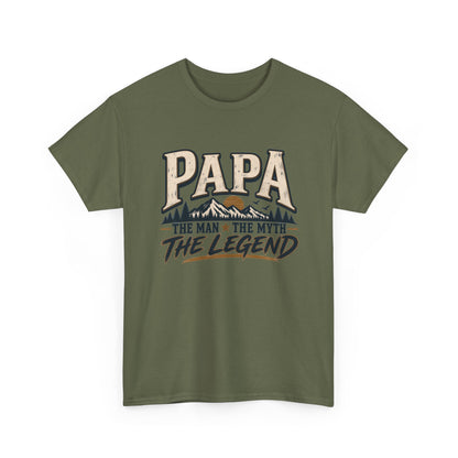 Papa T-Shirt — "Papa The Man The Myth The Legend" Vintage Dad Tee