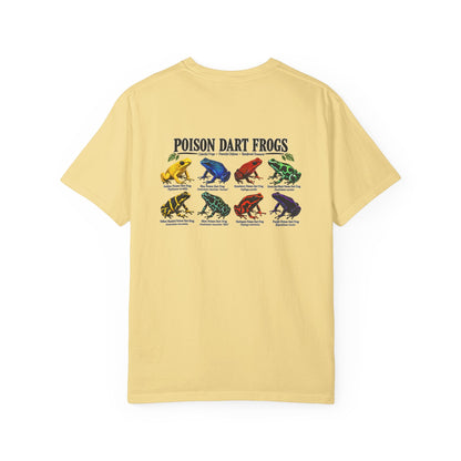 Poison Dart Frogs T-shirt | Colorful Frog Illustration, Amphibian Species Chart